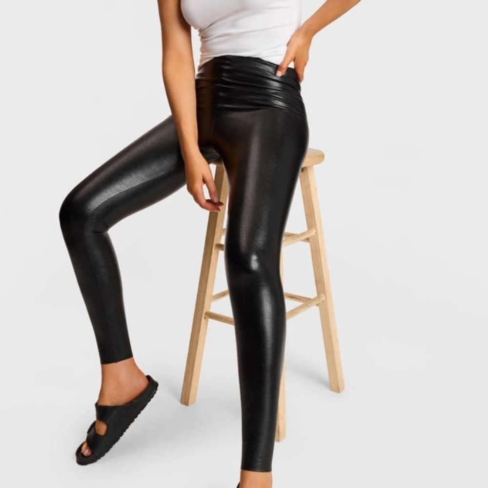 Commando Black Faux Leather Leggings